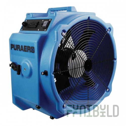 PURAERO PA-250-AF-BL Blue 2-Speed Axial Fan - 4,000 CFM, 115V