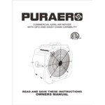 PURAERO PA-250-AF-BL Blue 2-Speed Axial Fan - 4,000 CFM, 115V
