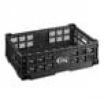 Choice Black Vented Collapsible Crate - 24 Choice Black Vented Collapsible Crate - 24