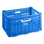 Choice Black Vented Collapsible Crate - 24 Choice Black Vented Collapsible Crate - 24