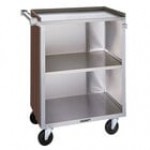 Lakeside 810RD Medium-Duty Stainless Steel Three Shelf Utility Cart With Enclosed Base and Red Finish - 16 7/8 Lakeside 810RD Medium-Duty Stainless Steel Three Shelf Utility Cart With Enclosed Base and Red Finish - 16 7/8