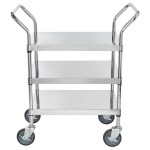 Regency Stainless Steel Three Shelf Utility Cart - 18