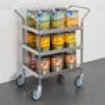 Regency Stainless Steel Three Shelf Utility Cart - 18