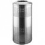 Lancaster Table & Seating 23 Gallon Stainless Steel Perforated Round Decorative Trash Can with Feet