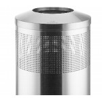 Lancaster Table & Seating 23 Gallon Stainless Steel Perforated Round Decorative Trash Can with Feet