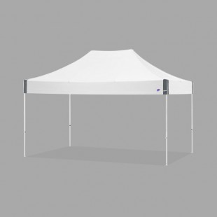 E-Z Up EC3STL15KFWHTWH Eclipse Instant Shelter 10' x 15' White Canopy with White Frame