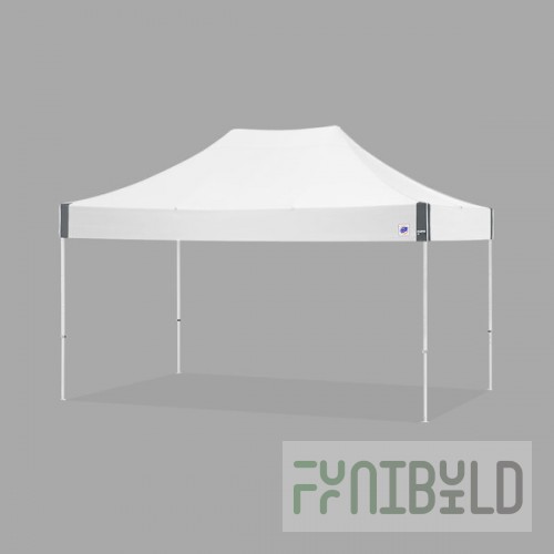 E-Z Up EC3STL15KFWHTWH Eclipse Instant Shelter 10' x 15' White Canopy with White Frame