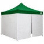 Caravan Canopy 21003105040 Aluma 10' x 10' Green Heavy-Duty Commercial Grade Instant Canopy Deluxe Kit with Side Walls