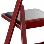 Lancaster Table & Seating Mahogany Resin Folding Chair with Vinyl Seat Lancaster Table & Seating Mahogany Resin Folding Chair with Vinyl Seat