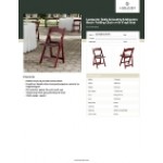 Lancaster Table & Seating Mahogany Resin Folding Chair with Vinyl Seat Lancaster Table & Seating Mahogany Resin Folding Chair with Vinyl Seat