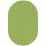 Joy Carpets Kid Essentials Just Kidding 6' x 9' Lime Green Oval Area Rug