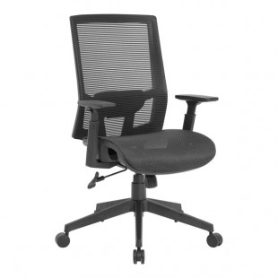 Boss Black Mesh High-Back Task Chair with Adjustable T-Arms Boss Black Mesh High-Back Task Chair with Adjustable T-Arms