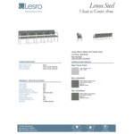 Lesro Lenox Steel Open House Asteroid Fabric 5-Seat Sofa with Center Arms