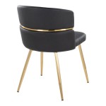 LumiSource Cinch Black Faux Leather High-Back Side Chair with Gold Metal Frame - 2/Case LumiSource Cinch Black Faux Leather High-Back Side Chair with Gold Metal Frame - 2/Case