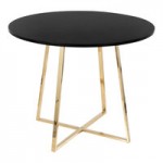 LumiSource Cinch Black Faux Leather High-Back Side Chair with Gold Metal Frame - 2/Case LumiSource Cinch Black Faux Leather High-Back Side Chair with Gold Metal Frame - 2/Case