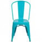 Flash Furniture ET-3534-CB-GG Crystal Teal Blue Stackable Galvanized Steel Chair with Vertical Slat Back and Drain Hole Seat Flash Furniture ET-3534-CB-GG Crystal Teal Blue Stackable Galvanized Steel Chair with Vertical Slat Back and Drain Hole Seat