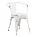 Lancaster Table & Seating Alloy Distressed Pearl White Outdoor Arm Chair Lancaster Table & Seating Alloy Distressed Pearl White Outdoor Arm Chair
