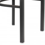 Lancaster Table & Seating Boomerang Black Finish Chair with Antique Walnut Wood Seat and Back - Unassembled