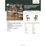 Lancaster Table & Seating Boomerang Black Finish Chair with Antique Walnut Wood Seat and Back - Unassembled