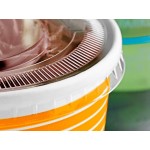 Choice 16 oz. Orange Paper Frozen Yogurt / Food Cup with Flat Lid - 50/Case
