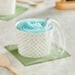 Choice 12 oz. Polka Dot Paper Frozen Yogurt / Food Cup with Flat Lid - 50/Case