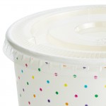 Choice 12 oz. Polka Dot Paper Frozen Yogurt / Food Cup with Flat Lid - 50/Case