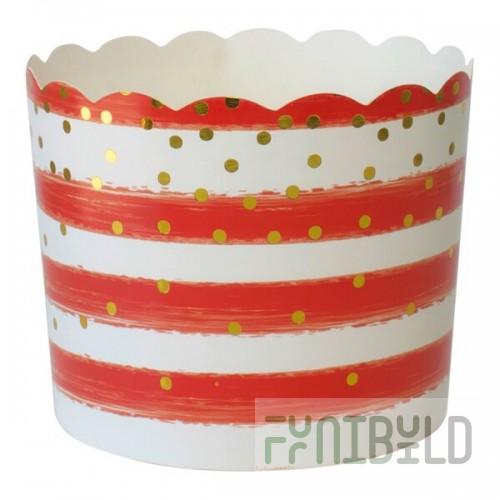 Sophistiplate Simply Baked 5 oz. Red Confetti Baking Cup - 120/Pack