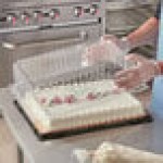 Choice 1/2 Size High Dome Sheet Cake Display Container with Clear Dome Lid - 25/Case