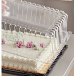 Choice 1/2 Size High Dome Sheet Cake Display Container with Clear Dome Lid - 25/Case