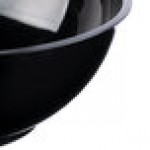 Fineline ReForm 160 oz. Black Microwavable Plastic Catering Bowl - 25/Case