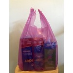 Choice Customizable 1/6 Standard Size Purple Unprinted Standard-Duty Plastic T-Shirt Bag - 1,000/Case