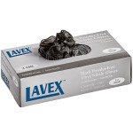Lavex Powder-Free Disposable Black Hybrid 3.5 Mil Thick Gloves - Medium - 100/Box