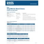 Lavex Powder-Free Disposable Black Hybrid 3.5 Mil Thick Gloves - Medium - 100/Box