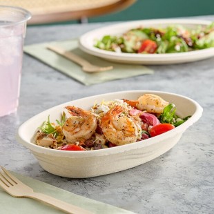 Dart 28 oz. Compostable Fiber Burrito Bowl - 300/Case Dart 28 oz. Compostable Fiber Burrito Bowl - 300/Case