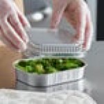 Choice Heavy Duty Smoothwall Silver Mini Oblong Foil Take-Out Pan with Dome Lid 16 oz. - 100/Case