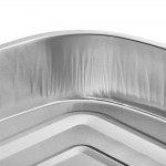 Choice Heavy Duty Smoothwall Silver Mini Oblong Foil Take-Out Pan with Dome Lid 16 oz. - 100/Case