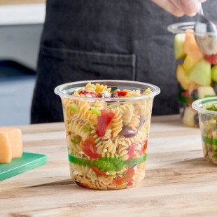 World Centric 24 oz. Compostable Clear PLA Plastic Deli Container - 500/Case