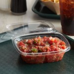 Dart ClearPac SafeSeal 8 oz. Tamper-Resistant, Tamper-Evident Hinged Container with Flat Lid - 200/Case Dart ClearPac SafeSeal 8 oz. Tamper-Resistant, Tamper-Evident Hinged Container with Flat Lid - 200/Case