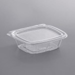 Dart ClearPac SafeSeal 8 oz. Tamper-Resistant, Tamper-Evident Hinged Container with Flat Lid - 200/Case Dart ClearPac SafeSeal 8 oz. Tamper-Resistant, Tamper-Evident Hinged Container with Flat Lid - 200/Case