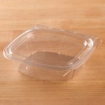 Dart ClearPac SafeSeal 8 oz. Tamper-Resistant, Tamper-Evident Hinged Container with Flat Lid - 200/Case Dart ClearPac SafeSeal 8 oz. Tamper-Resistant, Tamper-Evident Hinged Container with Flat Lid - 200/Case
