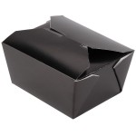 Fold-Pak 01BPBLACKM Bio-Pak Black Microwavable Paper #1 Take-Out Containers 4 3/8 Fold-Pak 01BPBLACKM Bio-Pak Black Microwavable Paper #1 Take-Out Containers 4 3/8