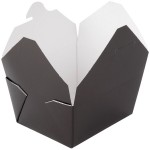 Fold-Pak 01BPBLACKM Bio-Pak Black Microwavable Paper #1 Take-Out Containers 4 3/8 Fold-Pak 01BPBLACKM Bio-Pak Black Microwavable Paper #1 Take-Out Containers 4 3/8