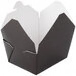 Fold-Pak 01BPBLACKM Bio-Pak Black Microwavable Paper #1 Take-Out Containers 4 3/8 Fold-Pak 01BPBLACKM Bio-Pak Black Microwavable Paper #1 Take-Out Containers 4 3/8