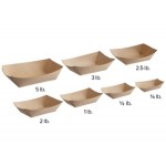 Bagcraft Packaging 300696 1 lb. EcoCraft Grease-Proof Natural Kraft Food Tray - 250/Pack