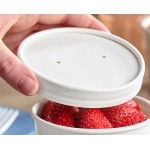 Choice 16 oz. White Double Poly-Coated Paper Food Cup with Vented Paper Lid - 250/Case Choice 16 oz. White Double Poly-Coated Paper Food Cup with Vented Paper Lid - 250/Case