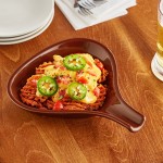 Acopa 18 oz. Brown Stoneware Fry Pan Server - 12/Case
