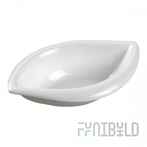 Solia Pasta Conchiglie 1 oz. White Porcelain Mini Dish - 144/Case