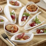 Solia Pasta Conchiglie 1 oz. White Porcelain Mini Dish - 144/Case Solia Pasta Conchiglie 1 oz. White Porcelain Mini Dish - 144/Case