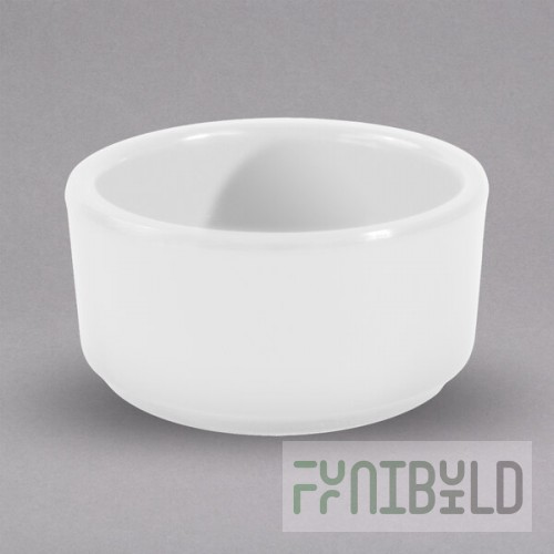 Elite Global Solutions B216SM-W 1.5 oz. White Round Melamine Ramekin - 12/Case