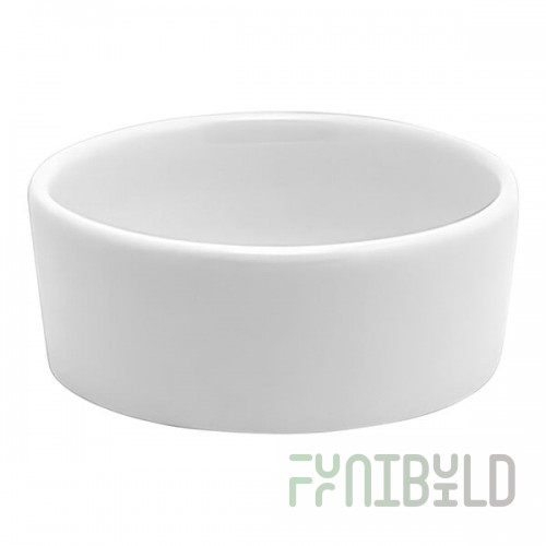 Front of the House Soho 3 oz. Bright White Round Porcelain Ramekin - 12/Case